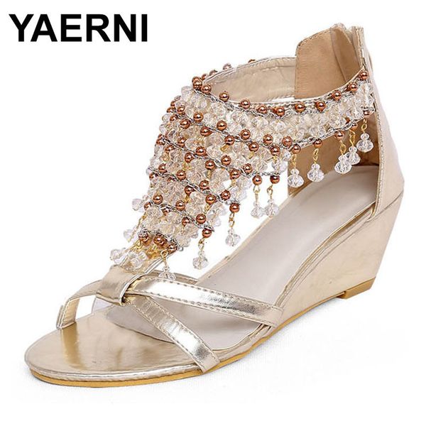 sandals yaerni fashion string beaded women wedge elegant ladies casual ethnic rome bohemia size 35-40 women's shoes 230303, Black
sandals yaerni fashion string beaded women wedge elegant ladies casual ethnic rome bohemia size 35-40 women's shoes 230303, Black
