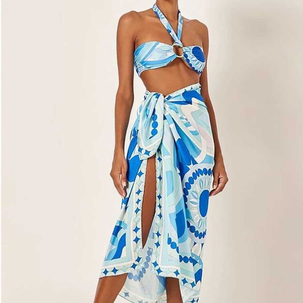 women's swimwear high waist swimwear fashion halterneck print micro bikini set three pieces beach dress lacing up thong bather bathing, White;black
women's swimwear high waist swimwear fashion halterneck print micro bikini set three pieces beach dress lacing up thong bather bathing, White;black