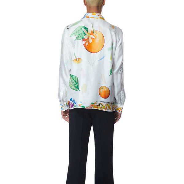 casablanca hawaii beach fashion shirt men and women hand painted orange rich second generation couple brand long sleeve shirt, White;black
casablanca hawaii beach fashion shirt men and women hand painted orange rich second generation couple brand long sleeve shirt, White;black