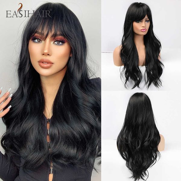 synthetic wigs easihair long black wavy wigs with bangs water wave synthetic for women natural hair heat resistant wig 230227
synthetic wigs easihair long black wavy wigs with bangs water wave synthetic for women natural hair heat resistant wig 230227