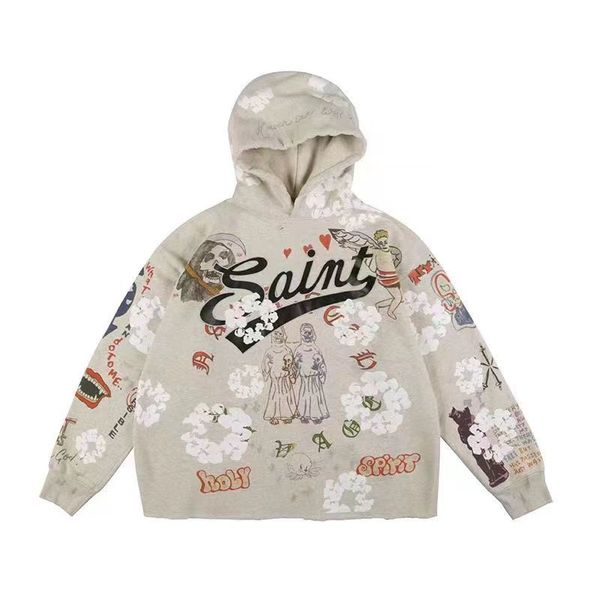 2023 saint cropped hoodie michael hand-painted aged graffiti hooded ins graffiti sweater, Black
2023 saint cropped hoodie michael hand-painted aged graffiti hooded ins graffiti sweater, Black