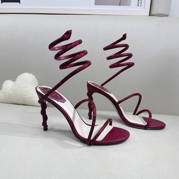 rene rene crystal lamp snake strass sandals womens stiletto heel leather slip on stud block heel luxury designers ankle wraparound shoe for, Black
rene rene crystal lamp snake strass sandals womens stiletto heel leather slip on stud block heel luxury designers ankle wraparound shoe for, Black
