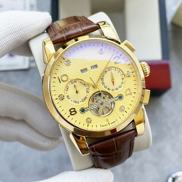 original box luxury fashion leather men's automatic watch 43mm automatic mechanical watch waterproof men's watch large flywheel mo, Slivery;brown
original box luxury fashion leather men's automatic watch 43mm automatic mechanical watch waterproof men's watch large flywheel mo, Slivery;brown