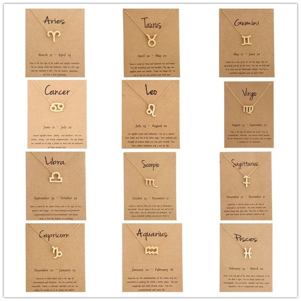 men women creative zodiac signs alloy pendant necklace jewelry gold chain christmas key chain gifts with gold card, Silver
men women creative zodiac signs alloy pendant necklace jewelry gold chain christmas key chain gifts with gold card, Silver