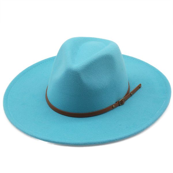 9.5cm wide brim fedora hats with brown belt autumn winter women party hat men jazz retro cowboy felt cap panama sun hat, Blue;gray
9.5cm wide brim fedora hats with brown belt autumn winter women party hat men jazz retro cowboy felt cap panama sun hat, Blue;gray