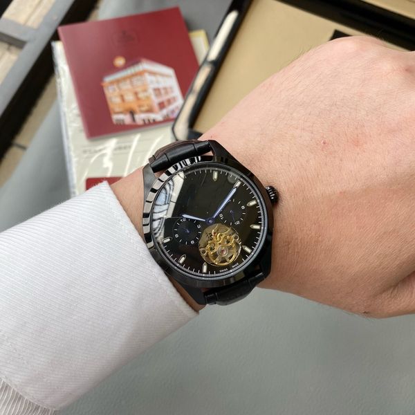 original box luxury fashion leather men's automatic watch 43mm automatic mechanical watch waterproof men's watch transparent gear, Slivery;brown
original box luxury fashion leather men's automatic watch 43mm automatic mechanical watch waterproof men's watch transparent gear, Slivery;brown