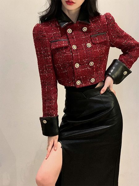 two piece dress autumn christams two piece set women short coatsplit leather skirt suit female korean style elegant vintage midi skirt set 2, White
two piece dress autumn christams two piece set women short coatsplit leather skirt suit female korean style elegant vintage midi skirt set 2, White