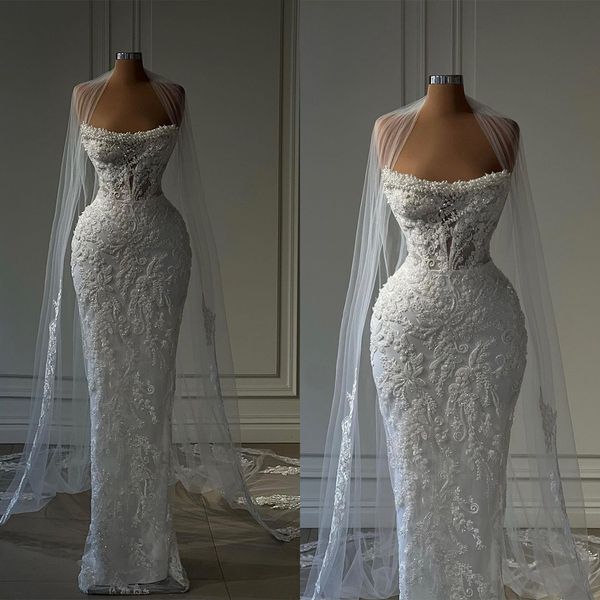 2023 new mermaid wedding dresses sweetheart beading appliques lace bridal gowns custom made lace-up back sweep train vestidos de novia, White
2023 new mermaid wedding dresses sweetheart beading appliques lace bridal gowns custom made lace-up back sweep train vestidos de novia, White