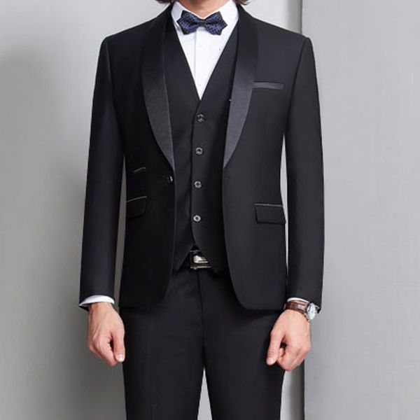 men's suits blazers black groom tuxedo for wedding prom men suits 3 piece smoking formal slim fit ceremony male clothes set vest jacket, White;black
men's suits blazers black groom tuxedo for wedding prom men suits 3 piece smoking formal slim fit ceremony male clothes set vest jacket, White;black