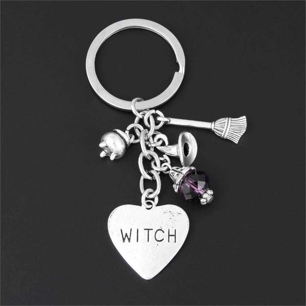 key rings 1pc halloween sorcerer witch keychain broom purple bead pendant keyholder fit car handbag jewelry supplies e2700 r230301, Slivery;golden
key rings 1pc halloween sorcerer witch keychain broom purple bead pendant keyholder fit car handbag jewelry supplies e2700 r230301, Slivery;golden