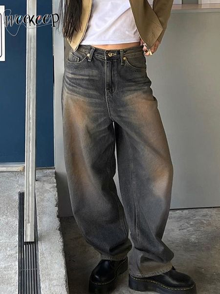 women's jeans weekeep y2k grunge baggy mom jeans 2000s retro low rise wide leg denim casual pants women oversized cargo pants streetwea, Blue
women's jeans weekeep y2k grunge baggy mom jeans 2000s retro low rise wide leg denim casual pants women oversized cargo pants streetwea, Blue