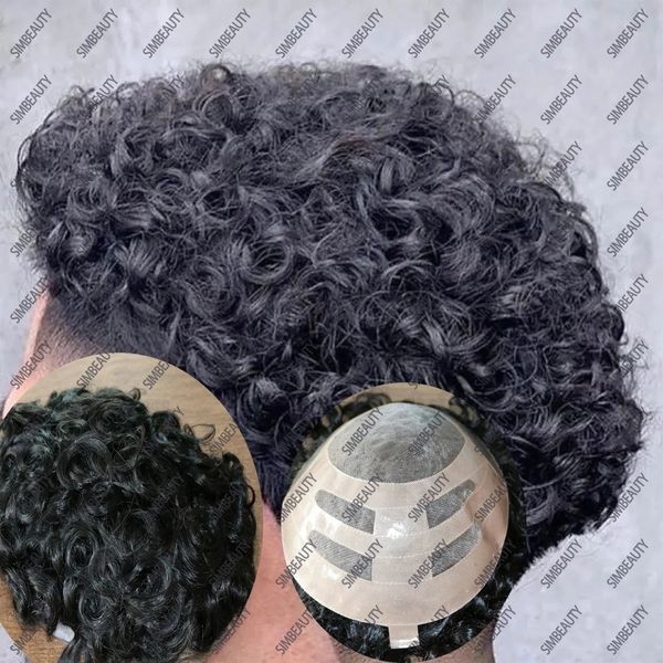 bond npu 20mm curly men's toupees replacement system human hair male wig natural remy prosthesis fine mono lace with pu base, Black
bond npu 20mm curly men's toupees replacement system human hair male wig natural remy prosthesis fine mono lace with pu base, Black