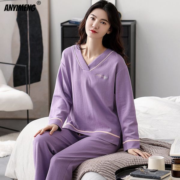 women's sleepwear spring autumn winter pajamas fashion women pijamas purple nightwear elegant v-neck homesuit soft cotton sleepwear for, Black;red
women's sleepwear spring autumn winter pajamas fashion women pijamas purple nightwear elegant v-neck homesuit soft cotton sleepwear for, Black;red