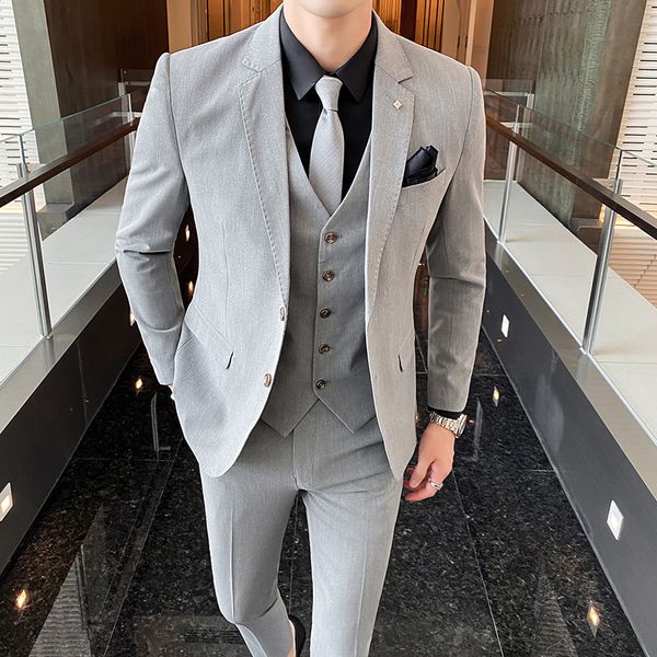 men's suits blazers formal business wedding 3 pieces suit set blazers jacket pants vest trousers dress waistcoat men suits formal party, White;black
men's suits blazers formal business wedding 3 pieces suit set blazers jacket pants vest trousers dress waistcoat men suits formal party, White;black