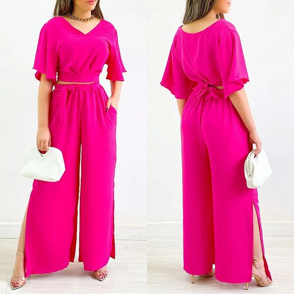 luxury womens two piece pants designer ruffle short sleeves slit loose pants suits sne0365 casual fashion street spring summer trousers suit, White
luxury womens two piece pants designer ruffle short sleeves slit loose pants suits sne0365 casual fashion street spring summer trousers suit, White