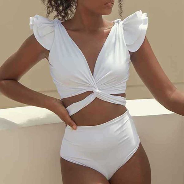 women's swimwear solid color deep v-neck ruffled split swimsuit tankini women swimming suit two pieces black plus size summer beachwear, White;black
women's swimwear solid color deep v-neck ruffled split swimsuit tankini women swimming suit two pieces black plus size summer beachwear, White;black