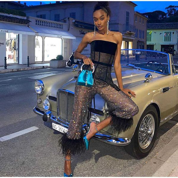 casual dresses feather pants women mesh see through rhinestones shinny club party evening long trousers woman 2022 fashion lady bottom z0216, Black;gray
casual dresses feather pants women mesh see through rhinestones shinny club party evening long trousers woman 2022 fashion lady bottom z0216, Black;gray
