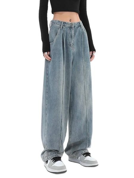 women's jeans fashion harajuku jeans for women wide leg all-match loose casual wash denim pants baggy high street long trousers autumn, Blue
women's jeans fashion harajuku jeans for women wide leg all-match loose casual wash denim pants baggy high street long trousers autumn, Blue