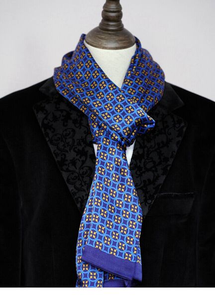 men's 100 silk scarf neckerchief double layer cravat tie muffler blue red, Blue;gray
men's 100 silk scarf neckerchief double layer cravat tie muffler blue red, Blue;gray