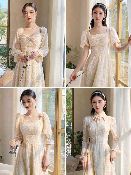 women's clothing runway dresses champagne bridmaid 2023 spring long-sleeved senior feeling small sister group dresses women can wear at, Black;gray
women's clothing runway dresses champagne bridmaid 2023 spring long-sleeved senior feeling small sister group dresses women can wear at, Black;gray