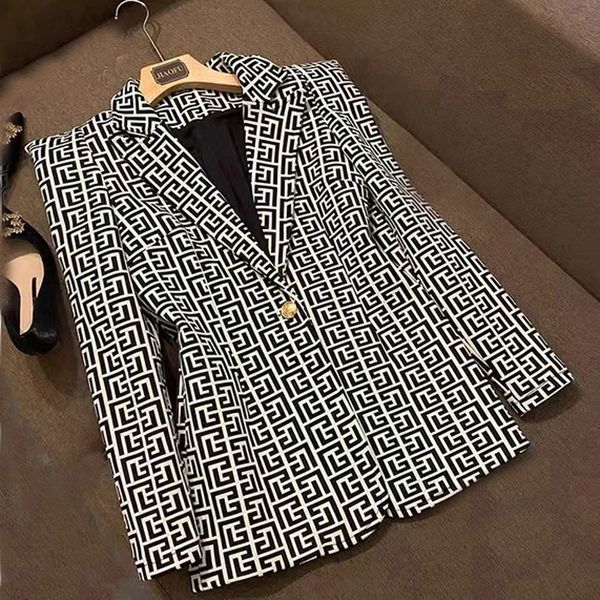 womens suits blazers tide brand retro fashion designer maze series suit jacket lion single-breasted slim plus size women's clothing a13, White;black
womens suits blazers tide brand retro fashion designer maze series suit jacket lion single-breasted slim plus size women's clothing a13, White;black