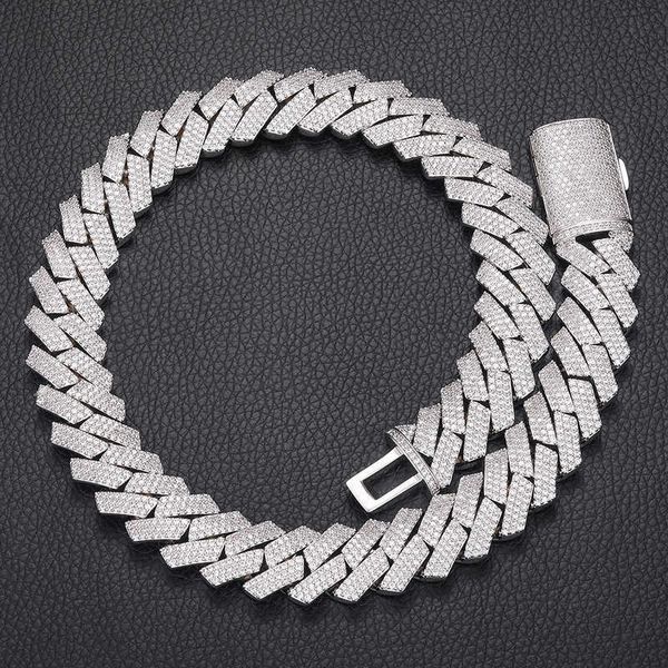 classic style high-quality 16mm diamond cuban chain hip-hop street jewelry necklace, Silver
classic style high-quality 16mm diamond cuban chain hip-hop street jewelry necklace, Silver