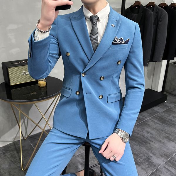 men's suits blazers jacketsvestpants men's spring quality casual business suit british style fashion casual groom's wedding d, White;black
men's suits blazers jacketsvestpants men's spring quality casual business suit british style fashion casual groom's wedding d, White;black