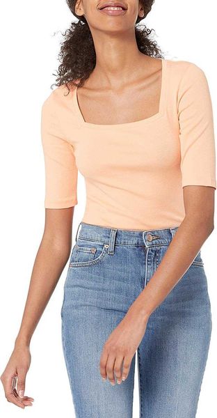 women's t shirts designers slim-fit half sleeve square neck t-shirt cotton casual tees 7251, White
women's t shirts designers slim-fit half sleeve square neck t-shirt cotton casual tees 7251, White