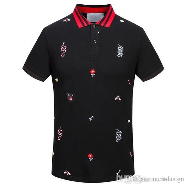 luxury embroidered bee snake tiger head flower pattern mens designer polo t shirts summer short sleeved turn down collar short sle325t, White;black
luxury embroidered bee snake tiger head flower pattern mens designer polo t shirts summer short sleeved turn down collar short sle325t, White;black