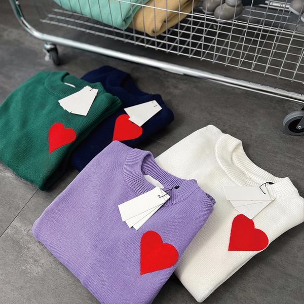 women's knits designer women's sweater tees red heart amis sweatershirt 2023ss letters embroidered long sleeve round neck couple h, White
women's knits designer women's sweater tees red heart amis sweatershirt 2023ss letters embroidered long sleeve round neck couple h, White