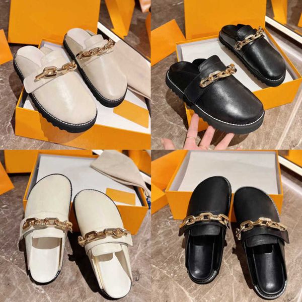designer women summer slipper platform sandal princetown slippers mules loafers genuine men leather flats metal chain casual shoes with box, Black
designer women summer slipper platform sandal princetown slippers mules loafers genuine men leather flats metal chain casual shoes with box, Black