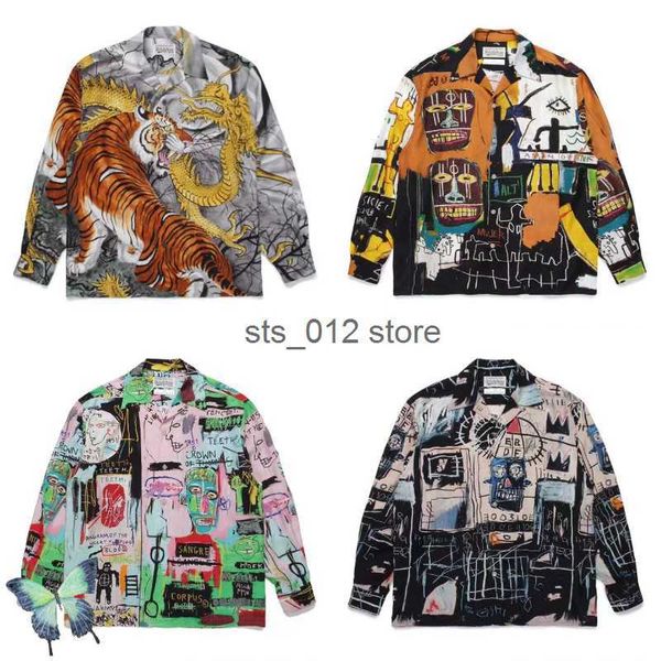 men's casual shirts wacko maria new cuban collar youth popular classic snake print hawaiian long sleeved shirt t230303, White;black
men's casual shirts wacko maria new cuban collar youth popular classic snake print hawaiian long sleeved shirt t230303, White;black