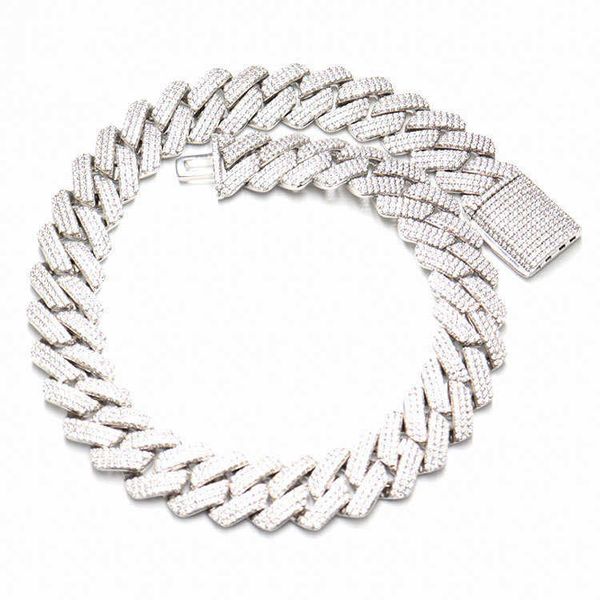 hip-hop jewelry 19mm cuban thick diamond three-row zircon personality men's copper necklace hiphop, Silver
hip-hop jewelry 19mm cuban thick diamond three-row zircon personality men's copper necklace hiphop, Silver