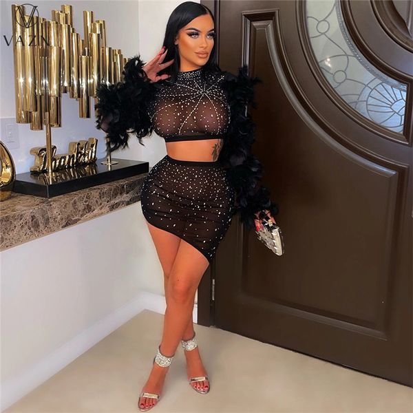 two piece dress vazn club party style women sets long sleeve round neck short elastic mini skirt lady set 230302, White
two piece dress vazn club party style women sets long sleeve round neck short elastic mini skirt lady set 230302, White