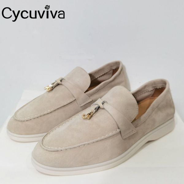 dress shoes suede flat women multicolor real leather slip-on loafers metal lock decor casual mules 230303, Black
dress shoes suede flat women multicolor real leather slip-on loafers metal lock decor casual mules 230303, Black