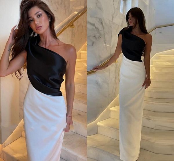 evening dress satin one shoulder white and black satin long formal dress women classic prom pageant gowns celebrity robe de soiree 2023, Black;red
evening dress satin one shoulder white and black satin long formal dress women classic prom pageant gowns celebrity robe de soiree 2023, Black;red