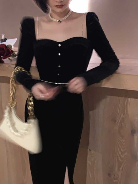 casual dresses black elegant dress women autumn 2022 france vintage evening party midi dresses casual designer korean fashion clothing new z, Black;gray
casual dresses black elegant dress women autumn 2022 france vintage evening party midi dresses casual designer korean fashion clothing new z, Black;gray