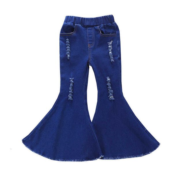 girls' cowboy flared pants new black perforated pants fashion foreign style tight cowboy elastic chil1en's pants, Blue
girls' cowboy flared pants new black perforated pants fashion foreign style tight cowboy elastic chil1en's pants, Blue