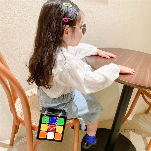 kids rubik's cube modelling handbags girls patchwork color pu leather single shoulder bags children crossbody square box bag z0603, Black
kids rubik's cube modelling handbags girls patchwork color pu leather single shoulder bags children crossbody square box bag z0603, Black