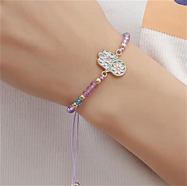 hand of fatima colorful crystal bracelet for men women bracelet adjustable charm bracelets 1pcs, Golden;silver
hand of fatima colorful crystal bracelet for men women bracelet adjustable charm bracelets 1pcs, Golden;silver