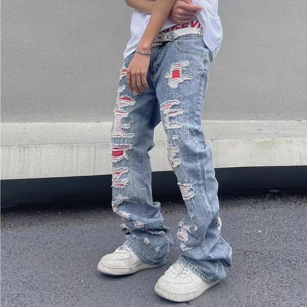 pants washed straight baggy jeans for men vintage distressed loose casual denim oversized, Black;brown
pants washed straight baggy jeans for men vintage distressed loose casual denim oversized, Black;brown
