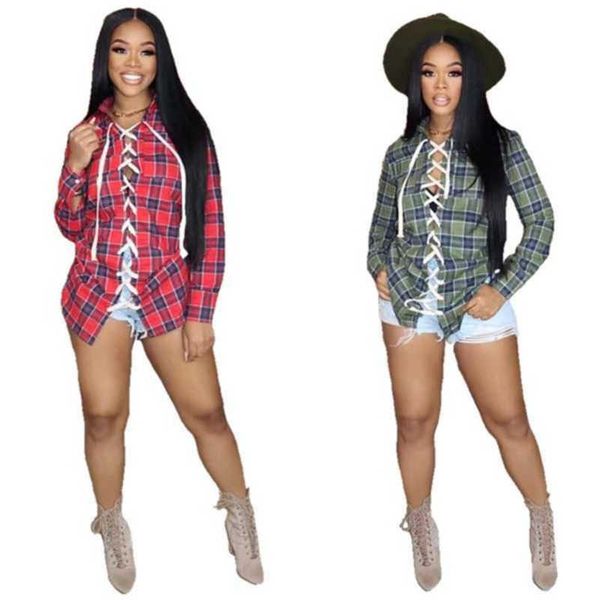 designer women clothes new style plaid blouses leisure lapel neck long sleeve lace up shirt, White
designer women clothes new style plaid blouses leisure lapel neck long sleeve lace up shirt, White