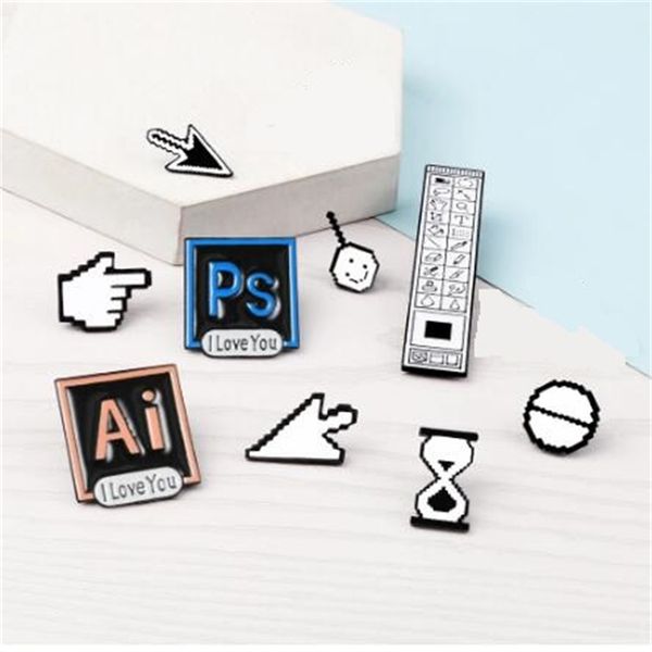 classic pixel cursor brooch toolbar pin ai quotation mark enamel hourglass computer window icon mouse pointer arrow badge ae575, Gray
classic pixel cursor brooch toolbar pin ai quotation mark enamel hourglass computer window icon mouse pointer arrow badge ae575, Gray