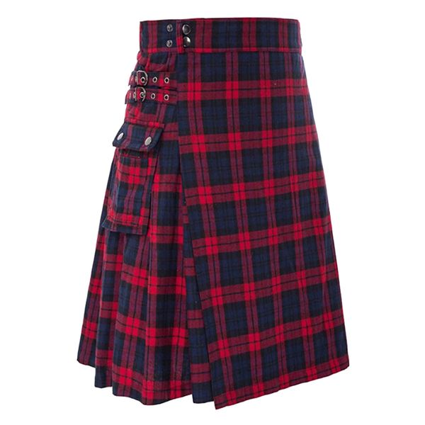 men's shorts men fashion scottish style plaid contrast color pocket pleated skirt traditional belt tartan skirts 230303, White;black
men's shorts men fashion scottish style plaid contrast color pocket pleated skirt traditional belt tartan skirts 230303, White;black