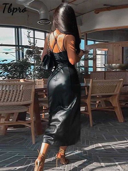 casual dresses faxu leather backless high waist women's sling dress pleated off shoulder slim dresses fashion solid zipper party club r, Black;gray
casual dresses faxu leather backless high waist women's sling dress pleated off shoulder slim dresses fashion solid zipper party club r, Black;gray