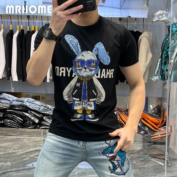 t-shirts men's rabbit diamond couple tees fashion brand 2023 summer new slim round neck male heavy craft clothing 6xl, White;black
t-shirts men's rabbit diamond couple tees fashion brand 2023 summer new slim round neck male heavy craft clothing 6xl, White;black