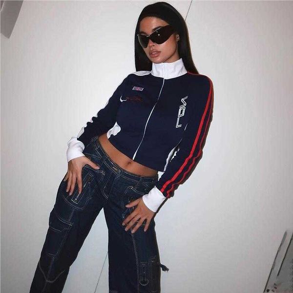 american women tracksuits fashion hip hop jacket stand collar cardigan coat y2k designer long skirt two piece girls streetwear 55, Black;brown
american women tracksuits fashion hip hop jacket stand collar cardigan coat y2k designer long skirt two piece girls streetwear 55, Black;brown