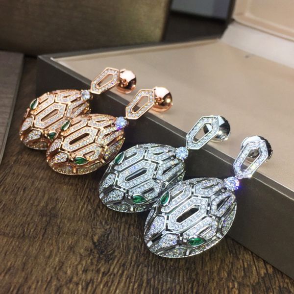buigari snake head series designer dangle earrings for woman sterling silver diamond highest counter quality classic style anniversary gift, White
buigari snake head series designer dangle earrings for woman sterling silver diamond highest counter quality classic style anniversary gift, White