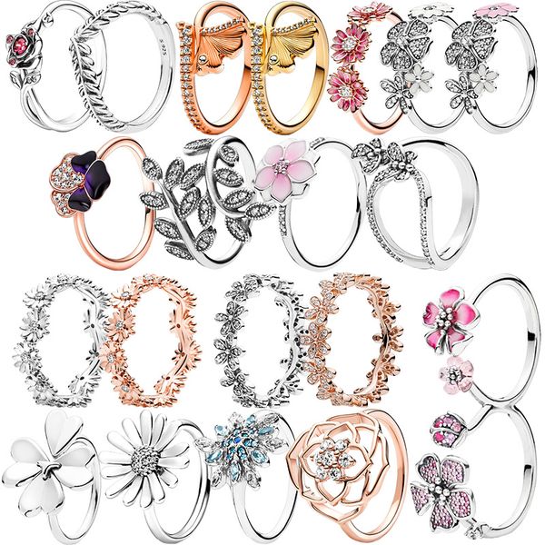925 silver women fit pandora ring original heart crown fashion rings rose gold peach blossom ginkgo clear zircon cz, Slivery;golden
925 silver women fit pandora ring original heart crown fashion rings rose gold peach blossom ginkgo clear zircon cz, Slivery;golden