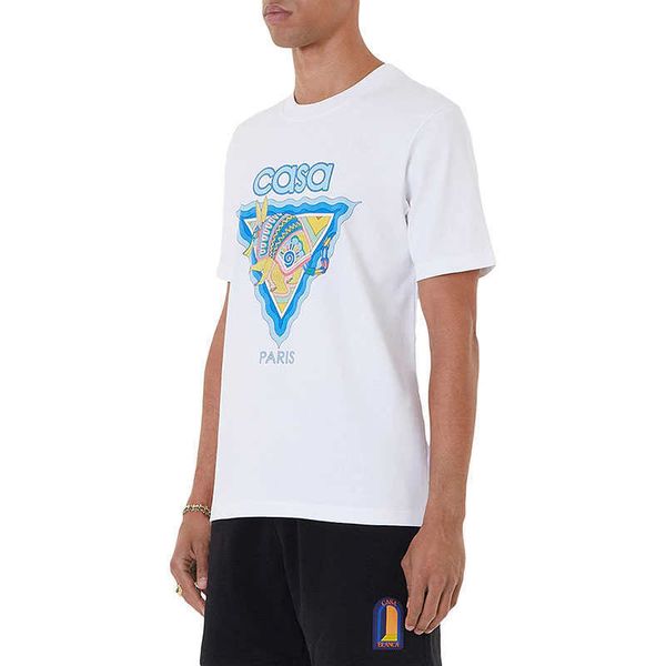 casablanca designer classic fashion cotton t shirt armadillo print men and women loose versatile short-sleeve tee, White;black
casablanca designer classic fashion cotton t shirt armadillo print men and women loose versatile short-sleeve tee, White;black